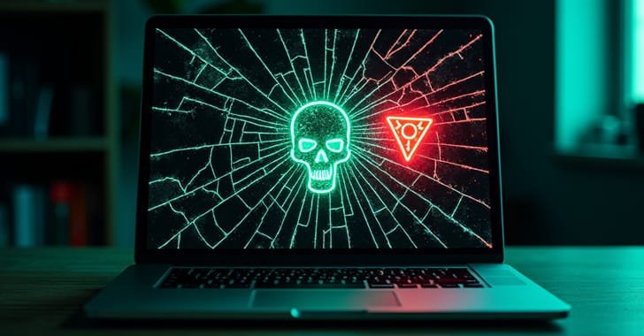 Espaço de trabalho em cibersegurança mostrando um cenário de phishing